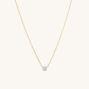 Mejuri Pavé Diamond Round Necklace